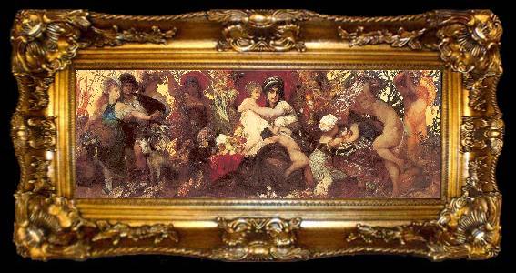 framed  Makart, Hans Abundantia: The Gifts of the Earth, ta009-2